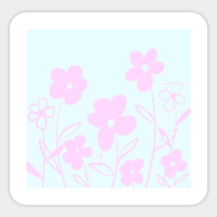 Pink Flowers Sticker